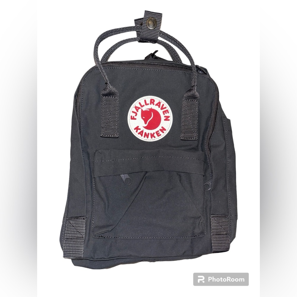 Mini Fjallraven Kanken Backpack in Super Grey (water resistant)